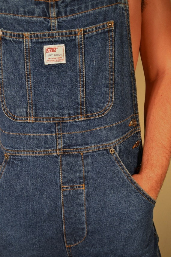 Levi Strauss Vintage Bib Overalls Over Alls Blue Denim M 