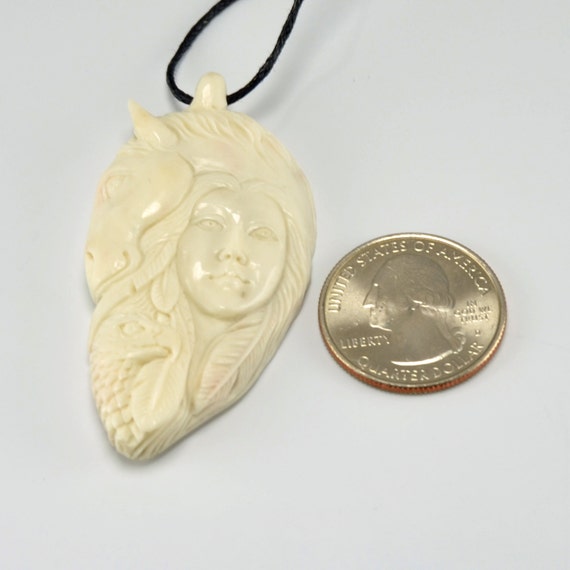 Items similar to Hand Carved Native American Pendant American Indian