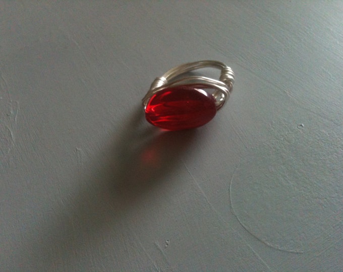 red glass ring