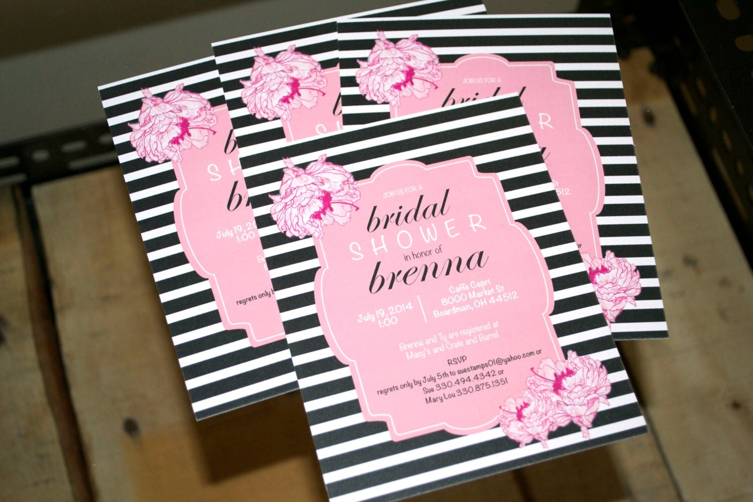 Wedding Shower Invites by DotsAndDesign on Etsy