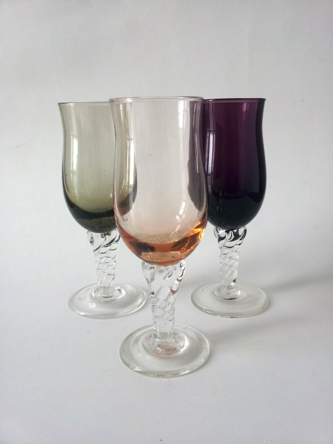 3 vintage sherry glasses by Creativefolk on Etsy