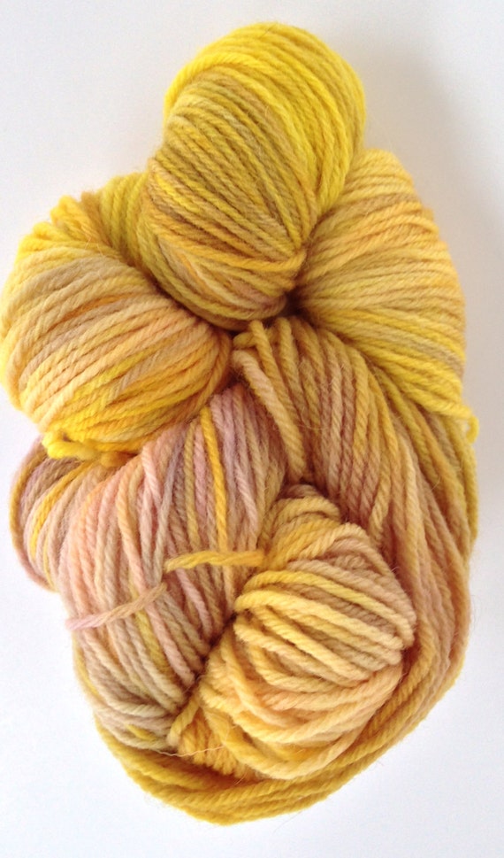 Hand Dyed Yarn 100Wool Plumeria Aran/Heavy Worsted Weight