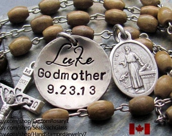 Baptism Gift Boy Godparent, Godparent Rosary, Confirmation Gift Boys, Personalized Rosary Godparent, Gifts for Godparents, Boy Confirmation