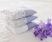 Ring Bearer Lavender Pillows -  Set of 3, Wedding Inspired Lavender Sachets, Purple, Romantic, Housewarming Gift , Home Decor, Custom Order