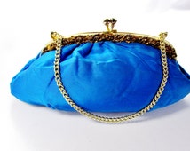 gold and blue clutch