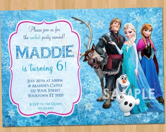 Frozen Summer Birthday Invitation Frozen Summer Invitation