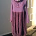 Upcycled clothing. Refashioned Purple, Plum Puff Dress. UK size 12-14.