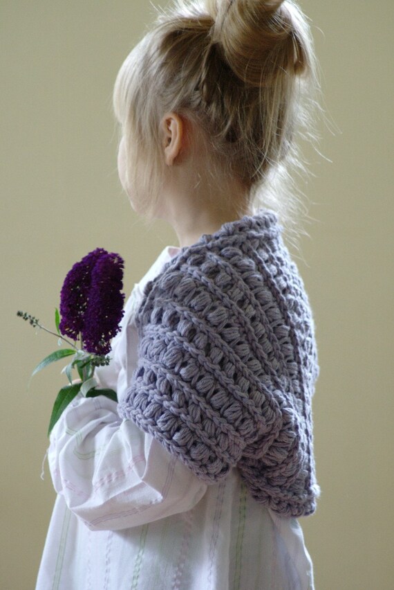 Crochet Pattern Girls Shrug Pattern by HiddenMeadowCrochet