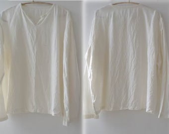 181---Men's Linen Shirt, Long Sleeve Top, Made to Order, S M L XL XXL.