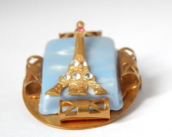 Broche Vintage Rochas Paris - Bijou Ancien, Style Rétro