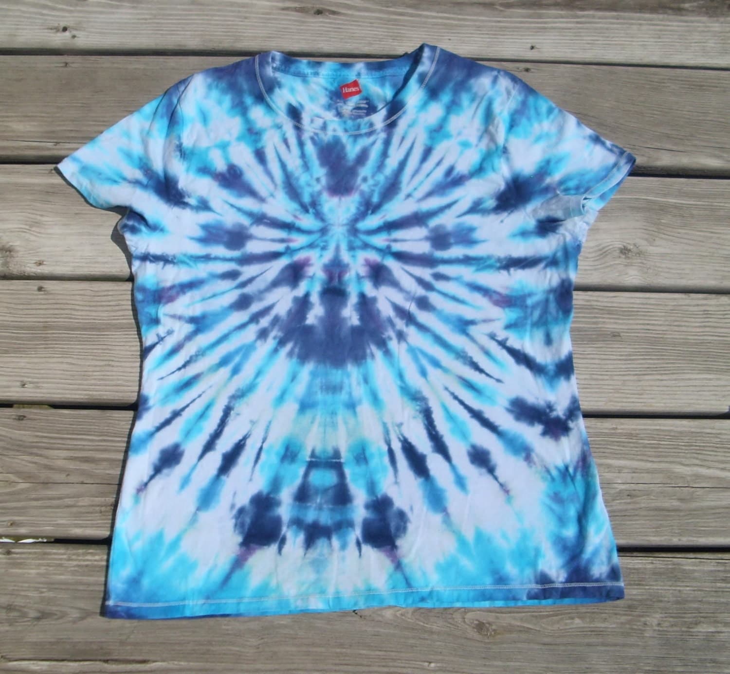 Large Juniors Fit Spider Tie Dye T Shirt by TieDyeDesignsbyTree