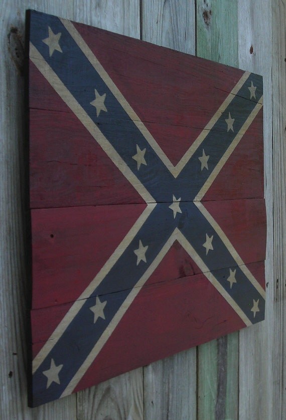 Weathered Aged Wooden Confederate Battle Flag By Bettyswoodcrafts 2043