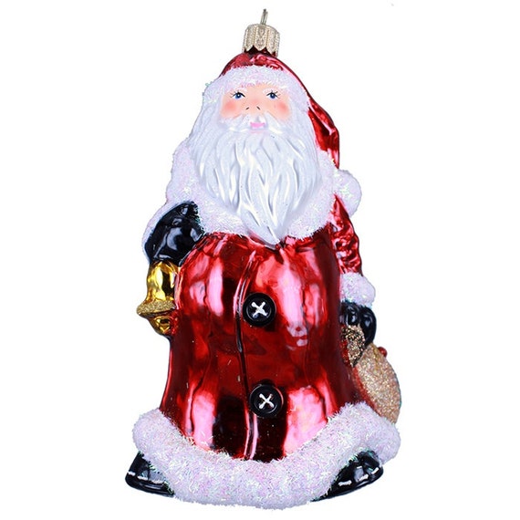 Items Similar To Santa Claus - Handmade Glass Figures Of Santa Claus 