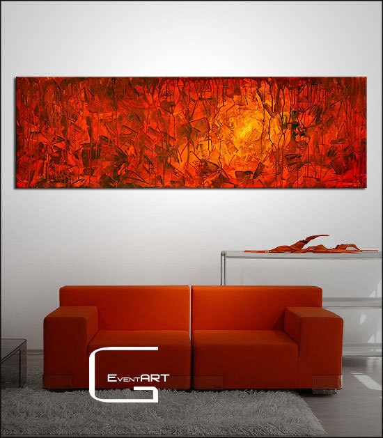 Acrylic abstract red painting Original Art by AG 7