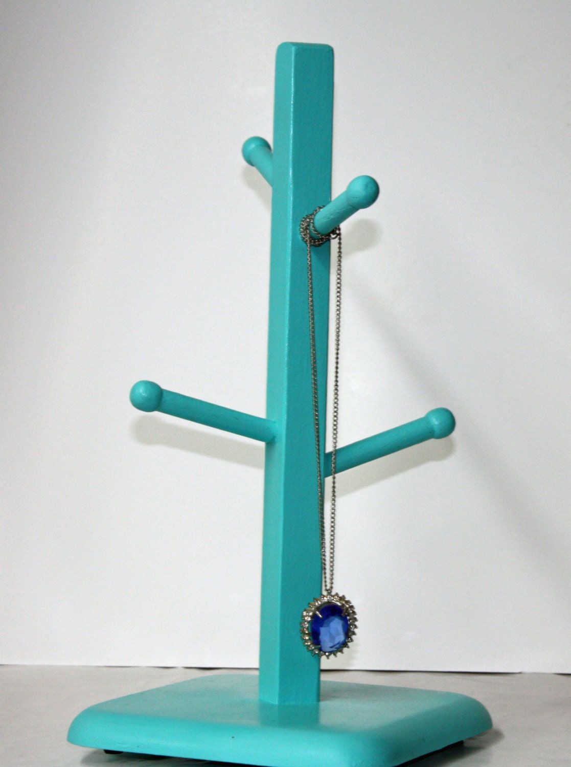 Upcycled Vintage Jewelry Holder Cup Holder Bahama Blue