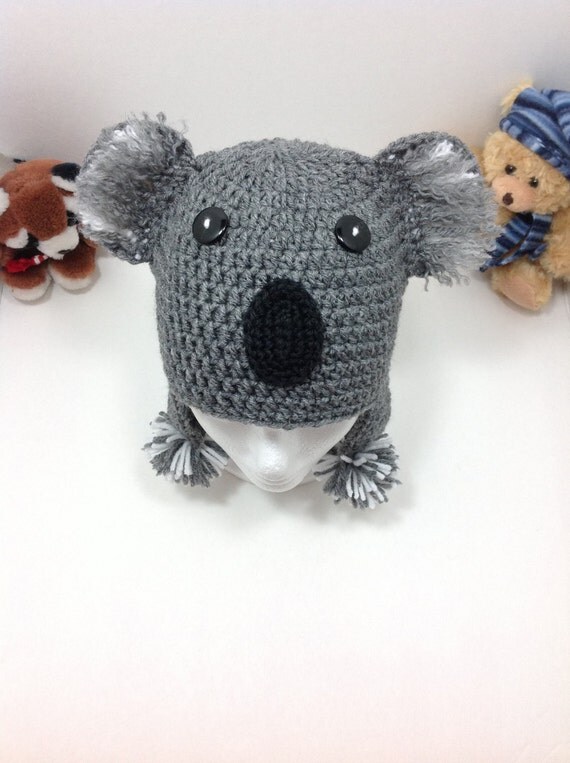 Handmade Crochet Koala hat bear hat Animal hat Winter Hat