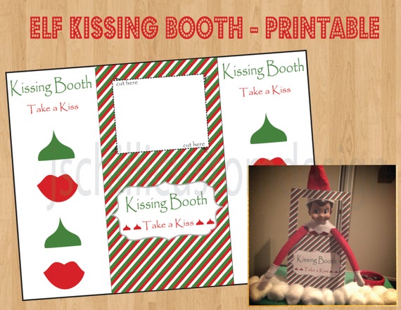 Free Printable Elf On The Shelf Kissing Booth Template