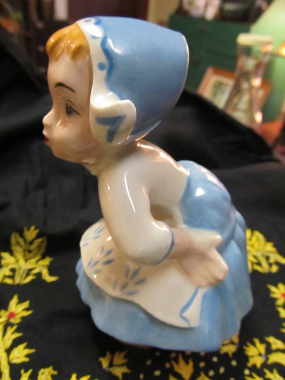 Little Dutch Girl Blue and White Ceramic Figurine