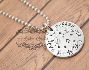 I love you to infinity and beyond hand stamped ...