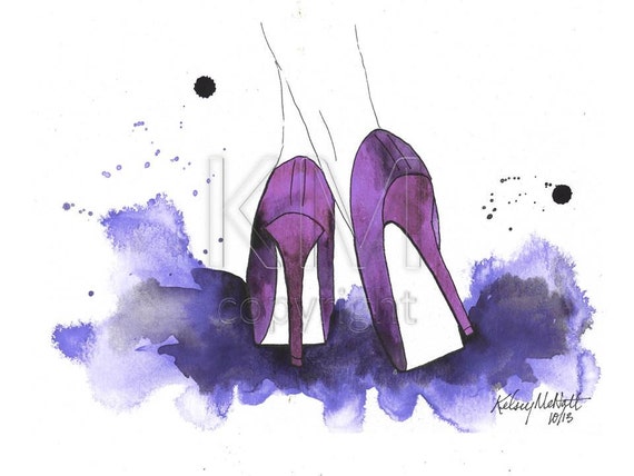 high office decor heel Painting Watercolor Fashion Heels, to similar Illustration Items High