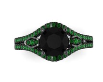 emerald diamond turkish wedding ring