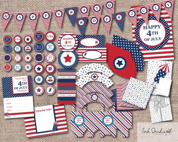 4th of July Printable Party Pack