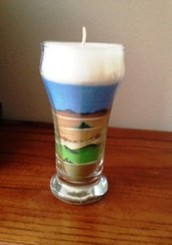 70's SAND ART Candle Scenic Southwestern Southwest Kitsch