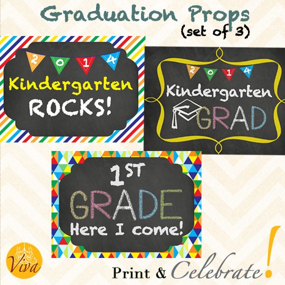 kindergarten graduation printable photo prop by vivaprintcelebrate