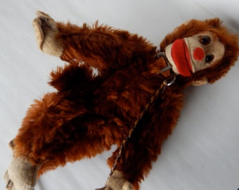 steiff vintage western germany baby chimpanzee hand puppet