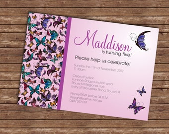 Butterfly Birthday Invitation