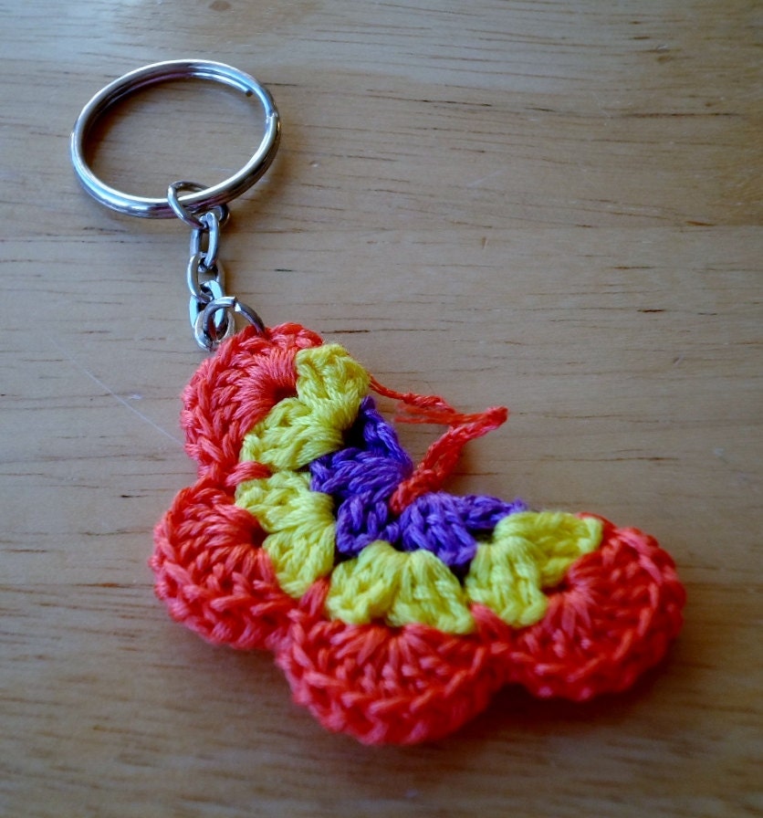 Crochet Butterfly Keyring
