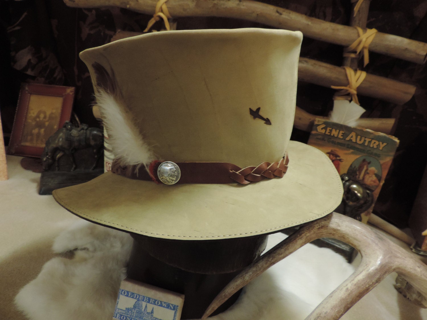 Handmade Leather TOP HAT Tom Petty deadstock