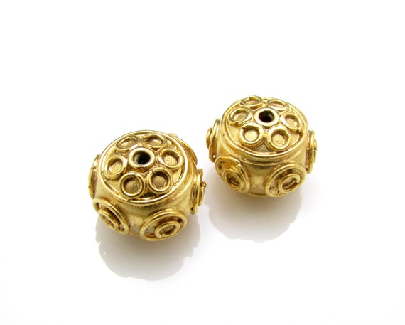 1 Pc 8mm 24K Gold Vermeil Beads