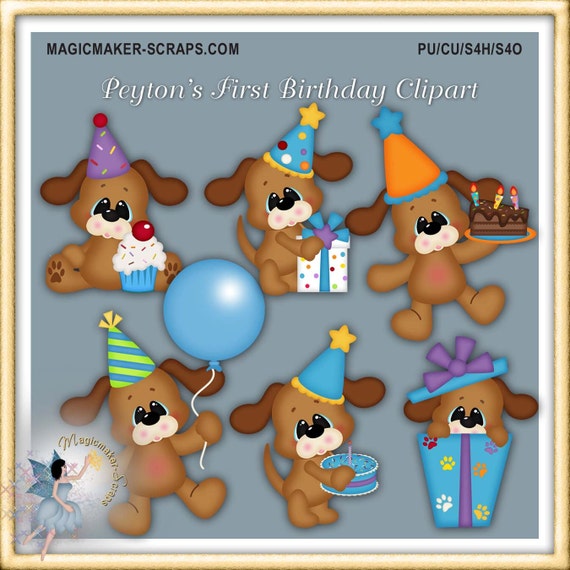 free birthday clipart with dogs - photo #27