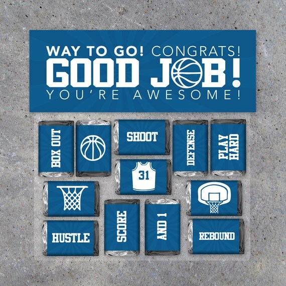 Basketball GOOD JOB Gift Printable Basketball Mini Candy