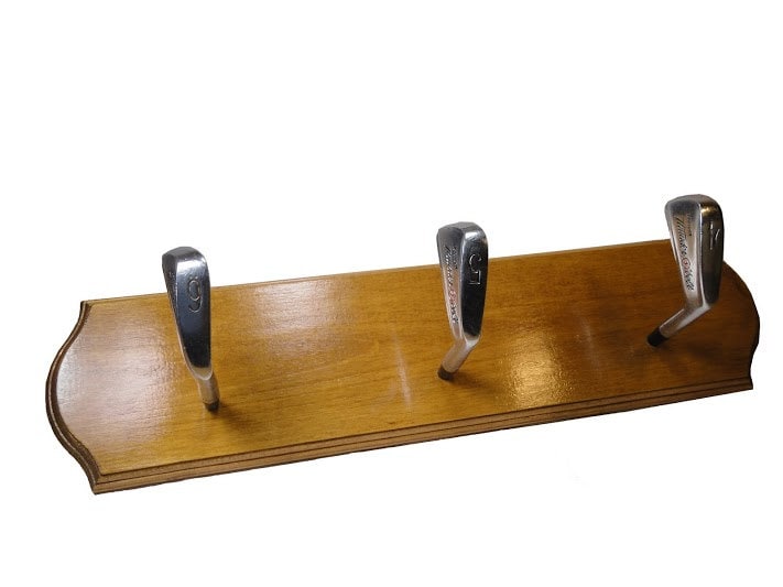 Golf Club Coat Rack made from used golf irons Makes great