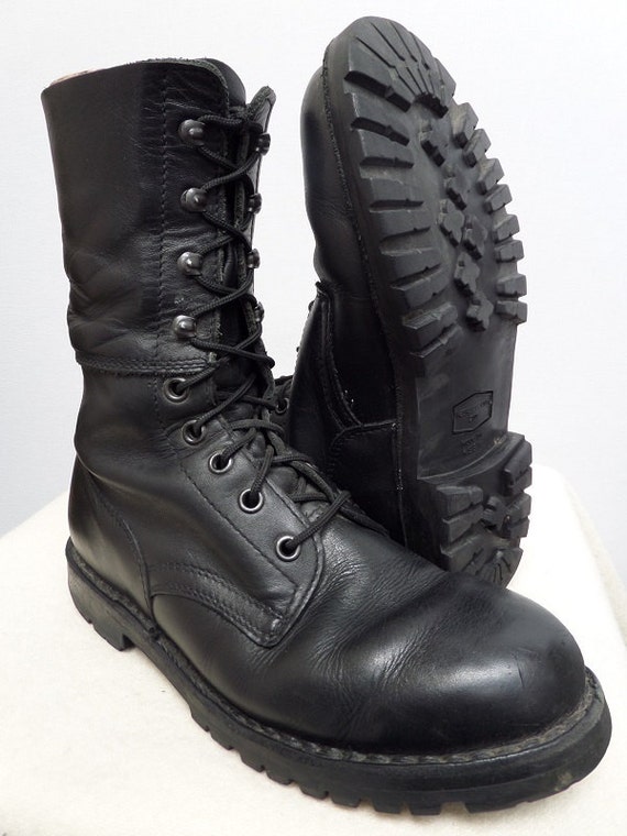 Austrian army boots Black leather paratrooper by ChevaldeGuerre
