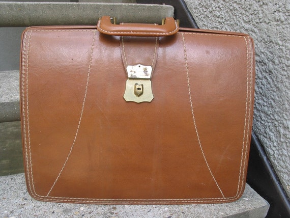 tan briefcase