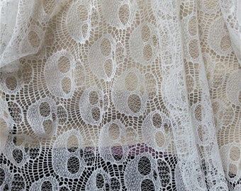 Skull lace fabric, Skull fabric, Dem Bone fabric, vogue lace fabric, Halloween fabric, Halloween party, Steampunk fabric by the yard sk51901