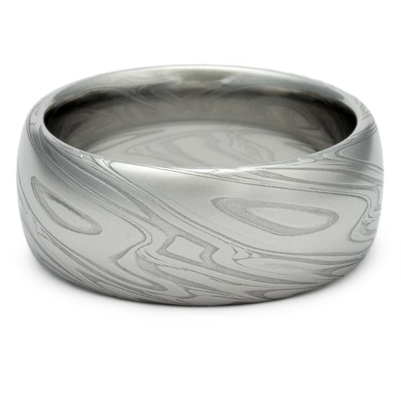 Premium Stainless Damascus Steel Men S Wedding Band Domed   Il 570xN.610846062 Furo 