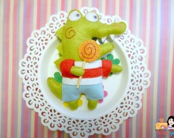 PDF Pattern: Crocky the Crocodile. Felt Pattern. Plush Pattern - Instant Download