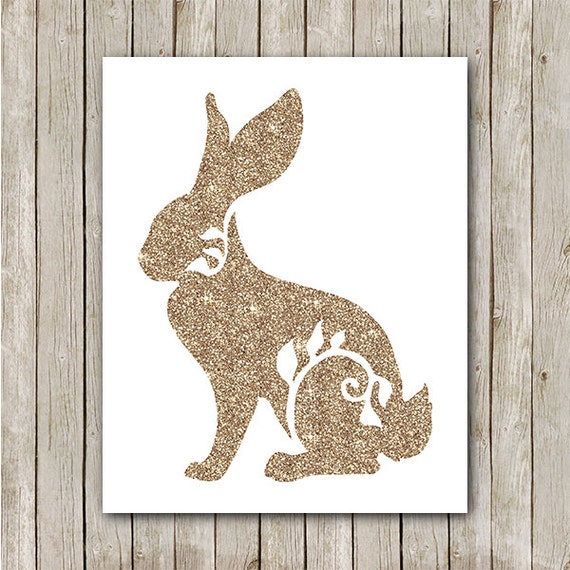 Rabbit Print 8x10 Instant Download Rabbit by MossAndTwigPrints