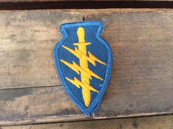 Army Patch With Sword And Two Lightning Bolts Army Military