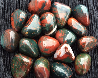 Tumbled Bloodstone, AAA Quality, Full Moon Charged, Chakra, Reiki, Crystal Grid, Pagan Altar, Wicca, Magic Spellwork, Meditation!