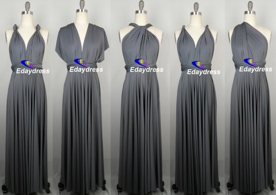  Bridesmaid  Dress  Dark Gray  Charcoal  Grey  Floor by 