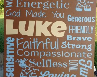 Custom Canvas Baby Boy Subway Art