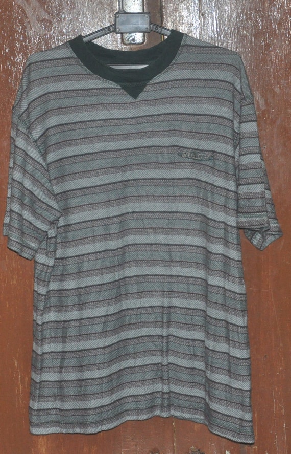 guess jeans black and white striped shirt