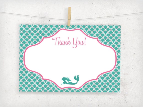 printable-mermaid-thank-you-cards-4x6-the-little-mermaid