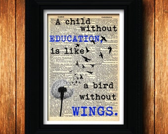 Back To School Gift for teachers- Print On Vintage Dictionary Page ...