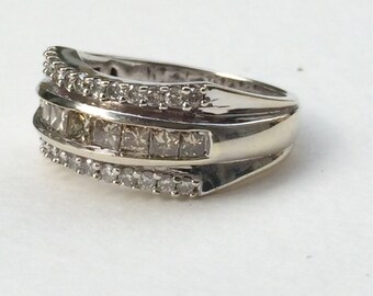 Champagne Diamond Ring / White Gold